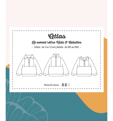 Patron Atlas le sweat rétro|DUO Adulte & Enfant