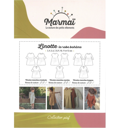 Patron Linotte la robe bohème | Du 3 au 12 ans