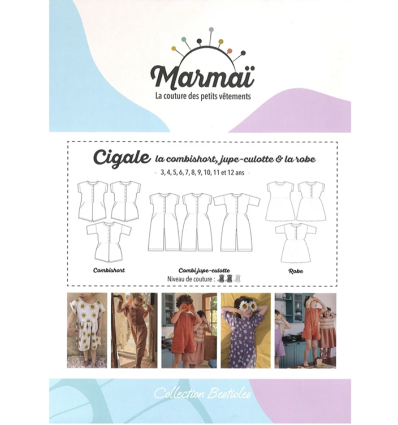 Patron cigale la combi & la robe jersey | Du 3 au 12 ans