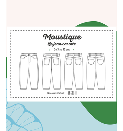 Patron Moustique le jean carotte | Du 3 au 12 ans