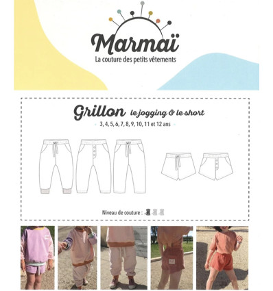 Patron Grillon le jogging & le short | Du 3 au 12 ans