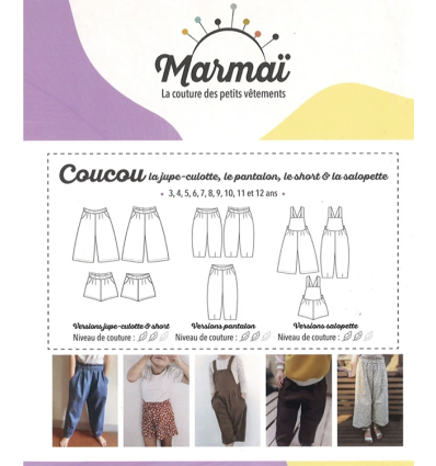 Patron Coucou la jupe-culotte, pantalon & salopette | Du 3 au 12 ans