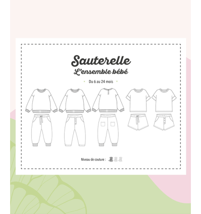 Patron Sauterelle l’ensemble bébé | Du 6 au 24 mois