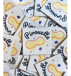Etiquettes à coudre “Pirouette cacahuète”