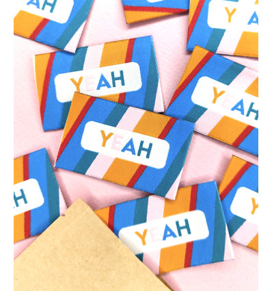 Etiquettes à coudre “Yeah”