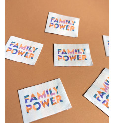 Etiquettes à coudre “Family Power”