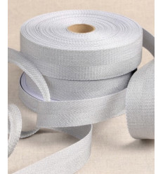 30mm - Sangle Lurex argentée