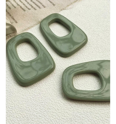 pendentif rectangulaire en acétate (1pc)