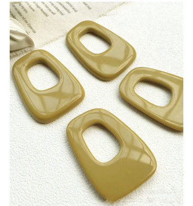 pendentif rectangulaire en acétate (1pc)