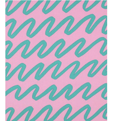 Popeline de coton Shapes abricot - Nerida Hansen