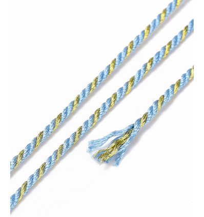 Cordon indien torsadé lurex (1m)