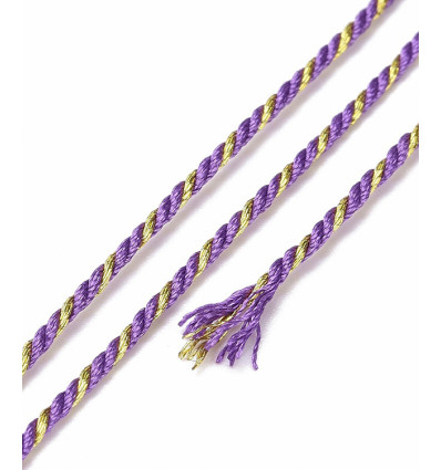 Cordon indien torsadé lurex (1m)