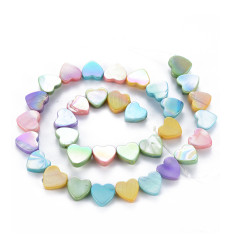 10mm - perle de nacre coeur - Chapelet