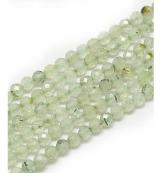 3mm - préhnite - Chapelet pierre