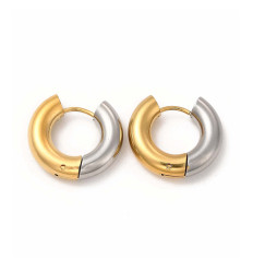 20x20mm - créole ovale bicolore (2pcs)