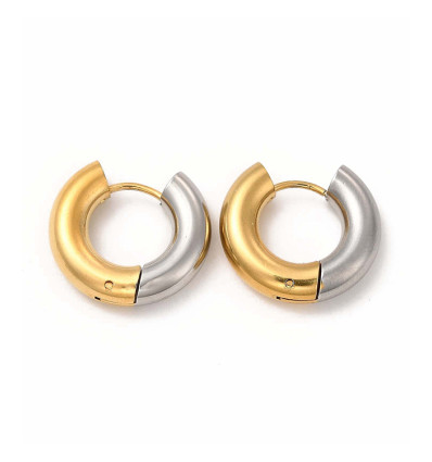 20x20mm - créole ovale bicolore (2pcs)