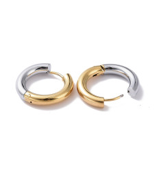 22x22mm - créole ovale bicolore (2pcs)