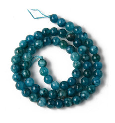 6,5mm - quartz teinté - Chapelet pierre