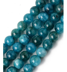 6,5mm - quartz teinté - Chapelet pierre