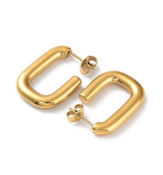 26x18mm - créole ouverte ovale (2pcs)