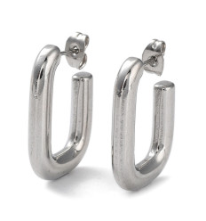 26x18mm - créole ouverte ovale (2pcs)