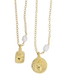 Pendentif rectangulaire avec coeur mexicain