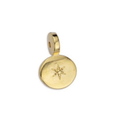 Pendentif mini rond avec étoile
