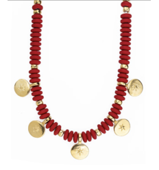 Pendentif mini rond avec étoile