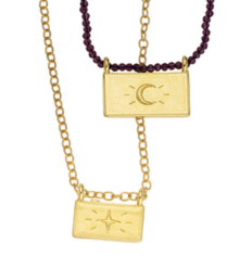 Pendentif rectangle avec lune