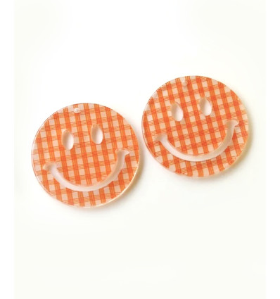 35mm - pendentif smiley acétate