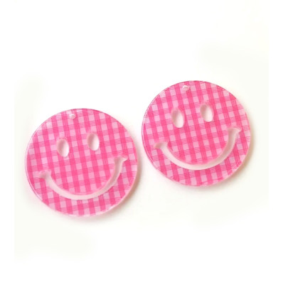 35mm - pendentif smiley acétate