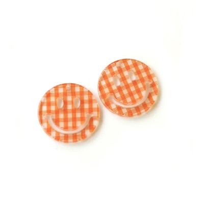 25mm - pendentif smiley acétate