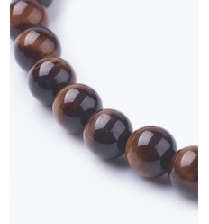 6mm - oeil de tigre rouge - Chapelet pierre
