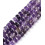6mm - améthyste - Chapelet de pierres heishi lisses avec perles de séparation