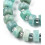 6mm - amazonite - Chapelet de pierres heishi lisses avec perles de séparation