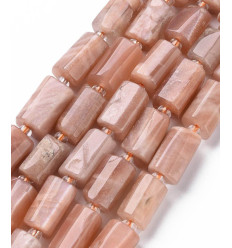 10mm - sunstone - Chapelet pierre tube