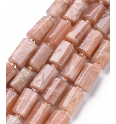 10mm - sunstone - Chapelet pierre tube