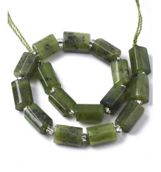 10mm - jade vert - Chapelet pierre tube