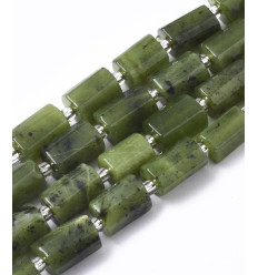 10mm - jade vert - Chapelet pierre tube