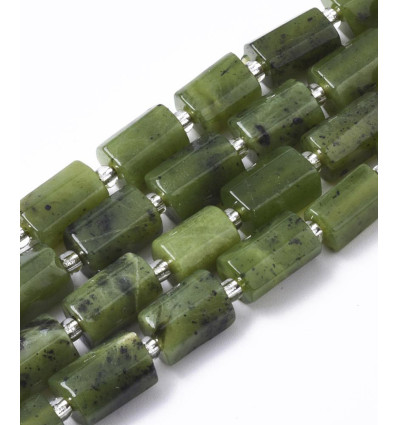 10mm - jade vert - Chapelet pierre tube