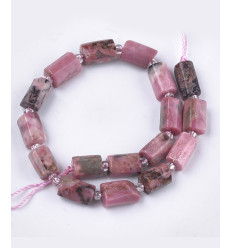 10mm - rhodonite - Chapelet pierre tube