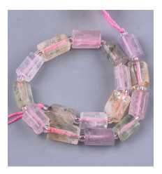 10mm - Quartz - Chapelet pierre tube