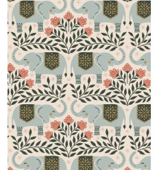 Popeline de coton - Happy Elephants