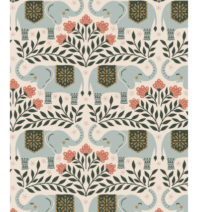 Popeline de coton - Happy Elephants