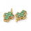 Pendentif grosse croix + zirconium vert