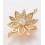 Connecteur fleur + zircon blanc