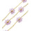 Chaine fleurs tissées acier inoxydable (10cm)
