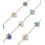 Chaine fleurs tissées acier inoxydable (10cm)