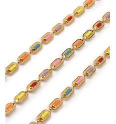 Chaine art déco émaillées (10cm)