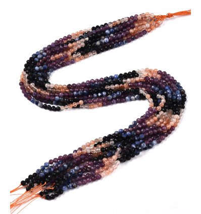 4mm - Mix de pierres - Chapelet pierre